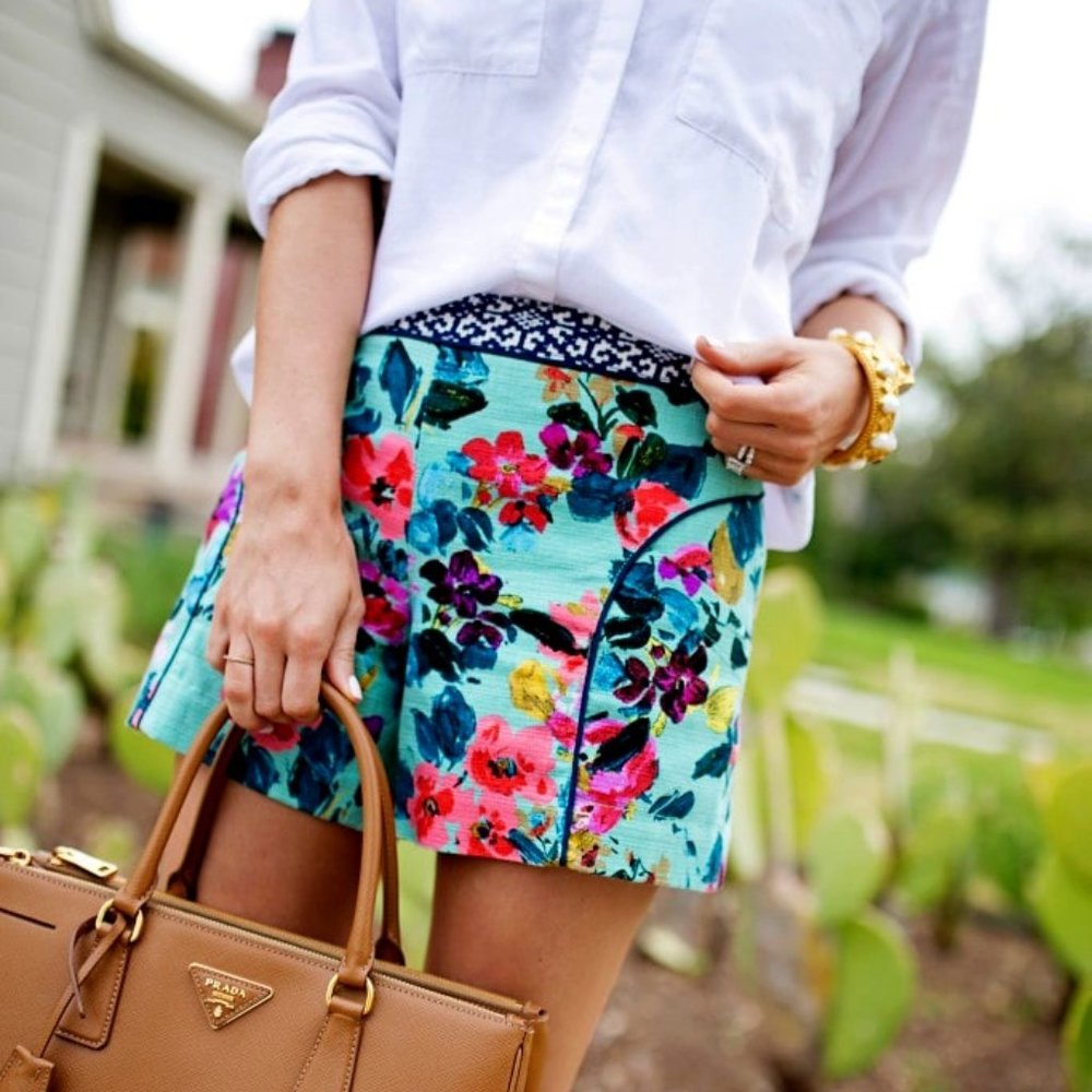 Anthropologie Cartonnier Skyflower Floral Dress Shorts